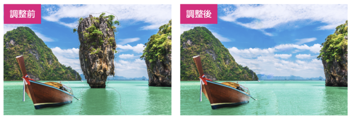 Photoshop Cs5 新機能 コンテンツに応じる はどこまで応じてくれるか いたち じっけん室