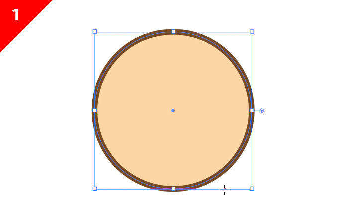 illustratorの楕円形ツールで円を描く